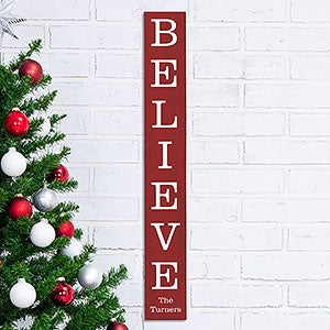 Believe Personalized Christmas Wooden Sign - 24884