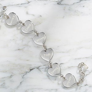 Family Connections Personalized Heart Bracelet - 24892