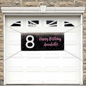 Confetti Personalized Birthday Banner - 20x48 - 24906-S