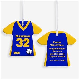 2-Sided Volleyball Sports Jersey Personalized T-Shirt Ornament - 24912-2