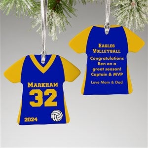2-Sided Volleyball Sports Jersey Personalized T-Shirt Ornament - 24912-2