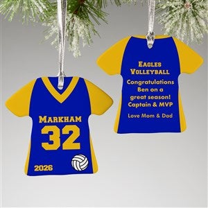 2-Sided Volleyball Sports Jersey Personalized T-Shirt Ornament - 24912-2