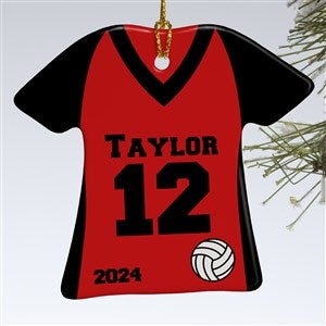 1-Sided Volleyball Sports Jersey Personalized T-Shirt Ornament - 24912-1
