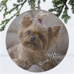 Pet Photo Memories Personalized Ornament- 3.75 Wood - 1 Sided - 24916-1W