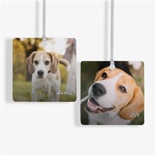 Pet Photo Memories Personalized Square Ornament- 2.75 Metal - 2 Sided - 24916-2M