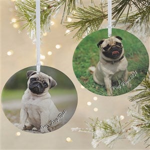 Pet Photo Memories Personalized Ornament - 2 Photos Matte - 24916-2L