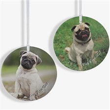 Pet Photo Memories Personalized Ornament- 3.75 Matte - 2 Sided - 24916-2L