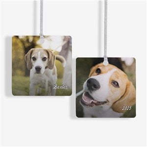 Pet Photo Memories Personalized Square Ornament- 2.75 Metal - 2 Sided - 24916-2M
