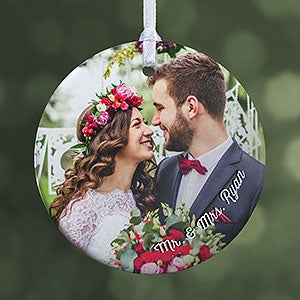 Wedding Photo Memories Personalized Ornament- 2.85 Glossy - 1 Sided - 24917-1S
