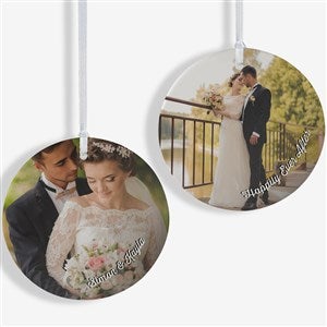 Wedding Photo Memories Personalized Ornament- 3.75 Matte - 2 Sided - 24917-2L