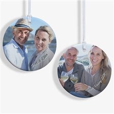 Cute Couple Photo Personalized Ornament- 2.85 Glossy - 2 Sided - 24918-2S