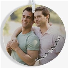 Cute Couple Photo Personalized Ornament- 3.75 Matte - 1 Sided - 24918-1L