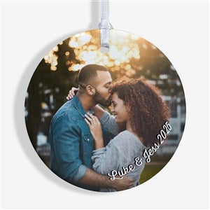 Cute Couple Photo Personalized Ornament- 2.85 Glossy - 1 Sided - 24918-1S