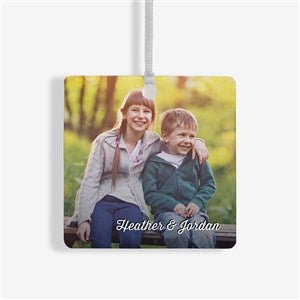 The Kids Photo Memories Personalized Square Ornament- 2.75 Metal - 1 Side - 24919-1M