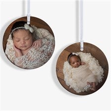 Baby Photo Memories Personalized Ornament- 2.85 Glossy - 2 Sided - 24920-2S