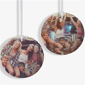 Vacation Photo Memories Personalized Ornament- 3.75 Matte - 2 Sided - 24921-2L