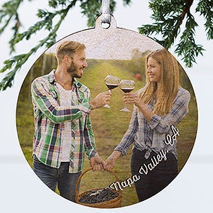 Vacation Photo Memories Personalized Ornament - 1 Sided Wood - 24921-1W