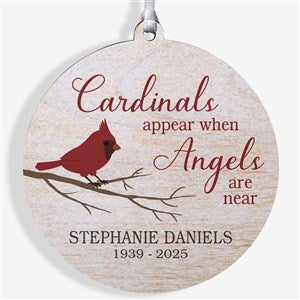 Cardinal Memorial Personalized Ornament- 3.75 Wood - 1 Sided - 24928-1W