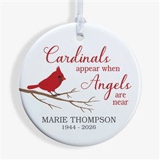Cardinal Memorial Personalized Ornament- 2.85 Glossy - 1 Sided - 24928-1S