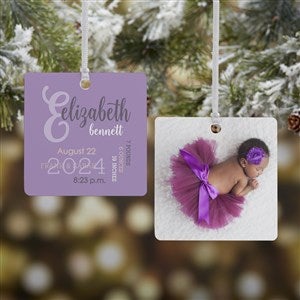 All About Baby Girl Personalized Metal Photo Ornament - 24929-2M