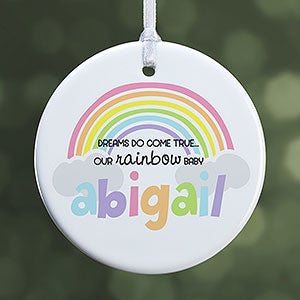 Rainbow Baby Personalized Ornament- 2.85 Glossy - 1 Sided - 24930-1S