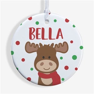 Christmas Moose Personalized Ornament- 2.85 Glossy - 1 Sided - 24931-1S