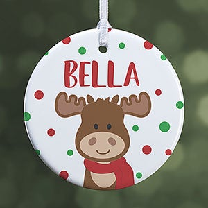 Christmas Moose Personalized Ornament - 1 Sided Glossy - 24931-1S