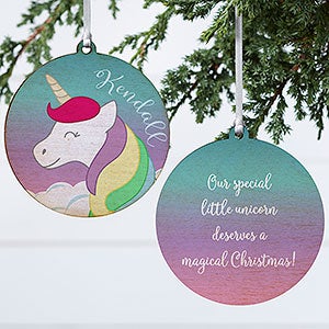 Unicorn Personalized Ornament - 2 Sided Wood - 24932-2W