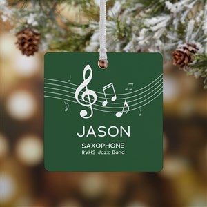 Music Personalized Metal Christmas Ornament - 24934-1M