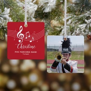 Music Personalized Metal Christmas Ornament - 2 Sided - 24934-2M