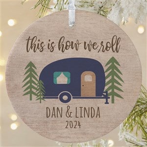 Happy Camper Personalized Ornament - 1 Sided Matte - 24935-1L