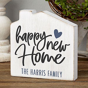 Happy New Home Personalized House Shelf Block - 24954