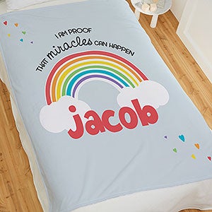 Rainbow Baby Personalized 50x60 Fleece Blanket - 24963-F