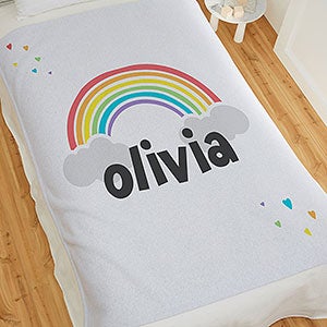 Rainbow Baby Personalized 50x60 Sweatshirt Blanket - 24963-SW