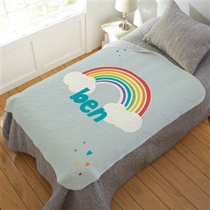 Rainbow Baby Personalized 50x60 Quilted Blanket - 24963-Q