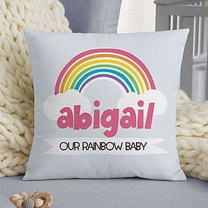 Rainbow Baby Personalized 14 Keepsake Pillow - 24965-S