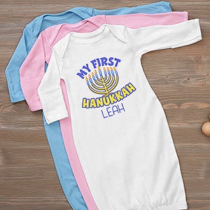 My First Hanukkah Personalized Baby Gown - 24978-G
