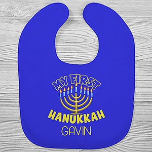 My First Hanukkah Personalized Baby Bib - 24979-B
