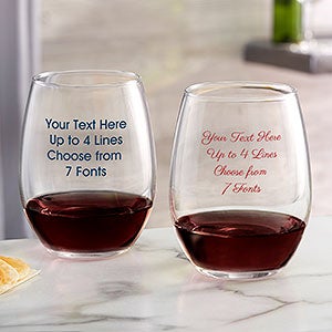 Custom Printed 21oz Stemless Wine Glass - 24995-S