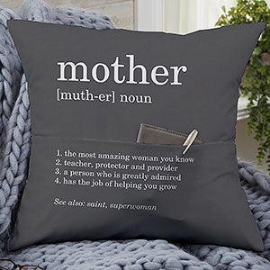 Definition of Mom Personalized 18-inch Pocket Pillow - 25012-L