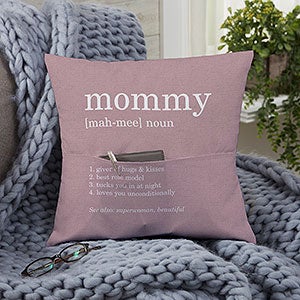 Definition of Mom Personalized 14-inch Pocket Pillow - 25012-S
