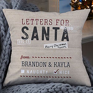 Letters For Santa Personalized 18-inch Pocket Pillow - 25015-L