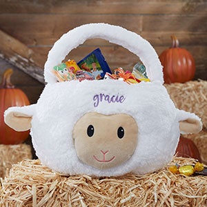 Lamb Embroidered Halloween Treat Bag - 25045