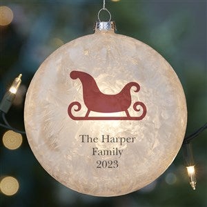 Christmas Icons Lightable Frosted Glass Ornament - 25072