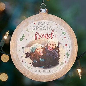 You are Special Photo Lightable Frosted Glass Ornament - 25074