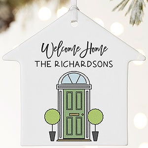 Front Door Welcome Personalized Ornament - 1 Sided Matte - 25078-1L