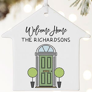 Front Door Welcome Personalized Photo Ornament- 3.75