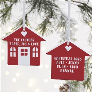 Nordic Noel Personalized House Ornament- 3.25 Glossy - 2 Sided - 25082-2
