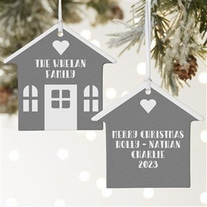 Nordic Noel Personalized House Ornament - 2 Sided Matte - 25082-2L