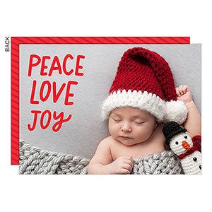 Peace Love Joy Christmas Card - 25112